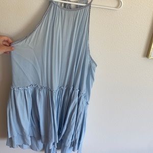 Blue in the beginning tank top